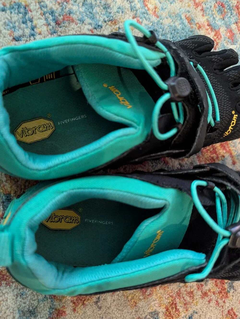 Vibram FiveFingers V-Train 2.0 20W7704 Size 36 US Women's 6.5-7 Teal Black